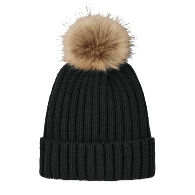 Faux Fur Pom Beanie Thumbnail