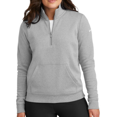 Nike Women's Club Fleece Sleeve Swoosh 1/2-Zip Thumbnail